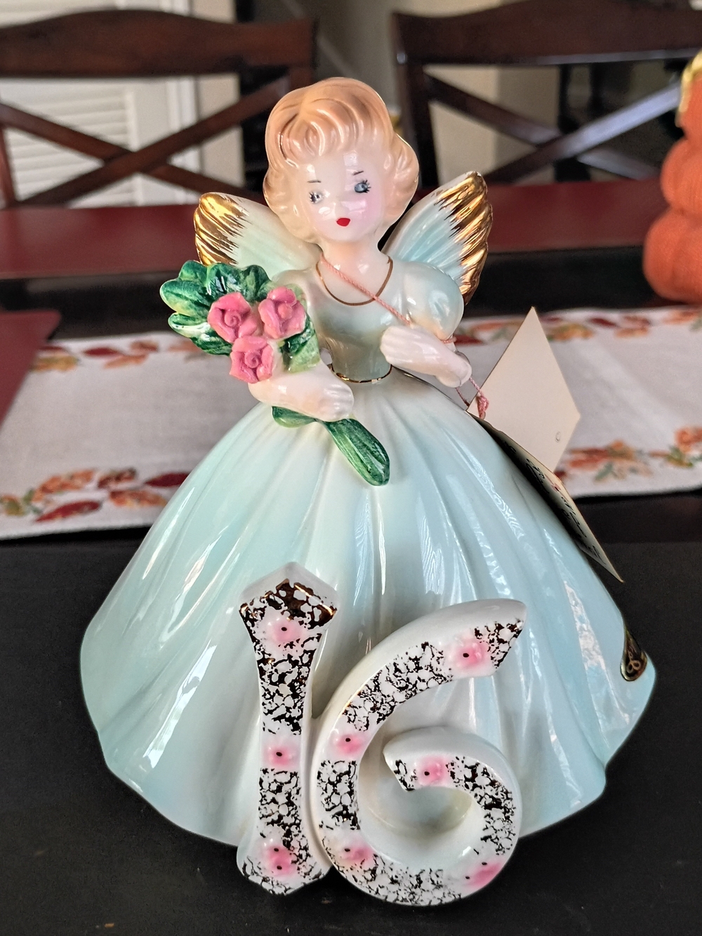 1960s vintage Josef Originals Sweet Sixteen Birthday Angel figurine